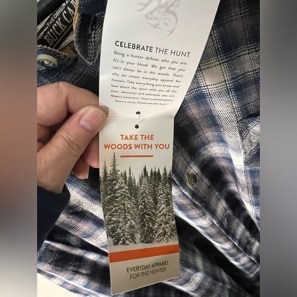 Legendary Whitetails Men's‎ Buck Camp Flannel Shirt Birch Poseidon Plaid 3XT - Picture 5 of 9